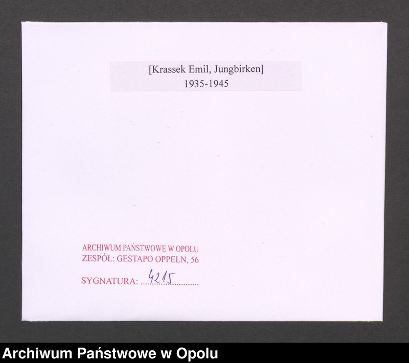 Obraz 2 z jednostki "[Krassek Emil, Jungbirken]"