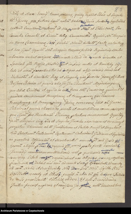 image.from.unit.number "[Kopia wierzytelna przywileju Augusta III, króla polskiego, z dnia 25 kwietnia 1763 roku, potwierdzającego prawa i wolności miasta Krzepic, sporządzona 11 lipca 1836 roku przez Augustyna Śliwińskiego]"
