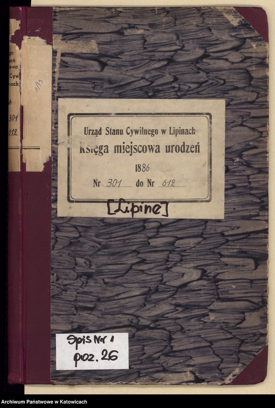 image.from.unit.number "Księga urodzeń T.2 nr 301-612"