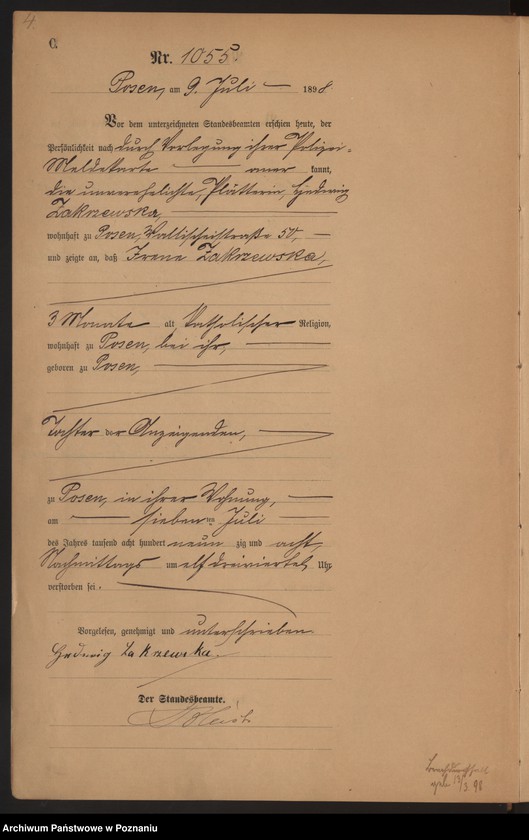 Obraz 7 z jednostki "Księga zgonów t. III"