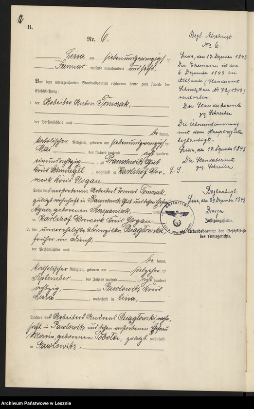 Obraz 15 z jednostki "[Księga małżeństw]"