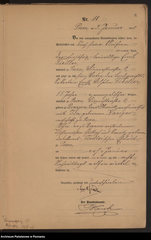 Obraz 14 z jednostki "Księga zgonów t. I"