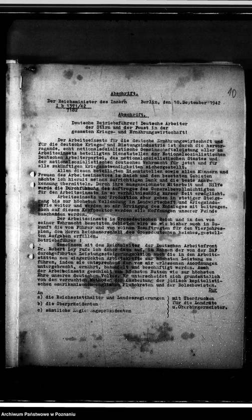 Obraz 13 z jednostki "Rundschreiben des Reichsstatthalters"