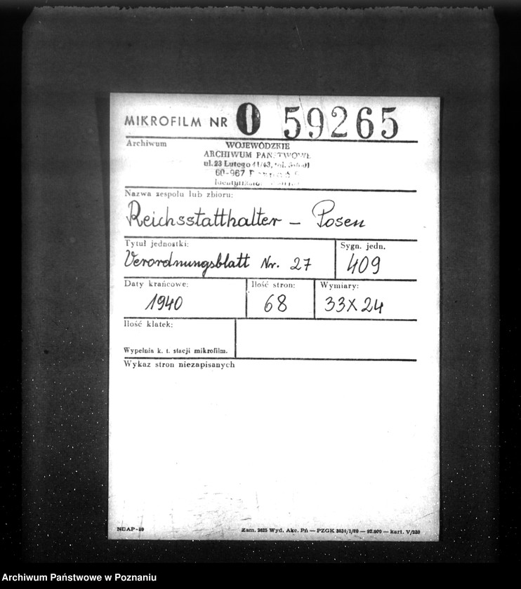 Obraz 2 z jednostki "Verordnungsblatt Nr. 27"