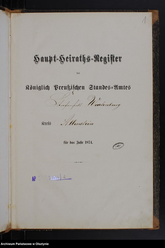 image.from.unit.number "Haupt-Heiraths-Register /wpisów nie było/"