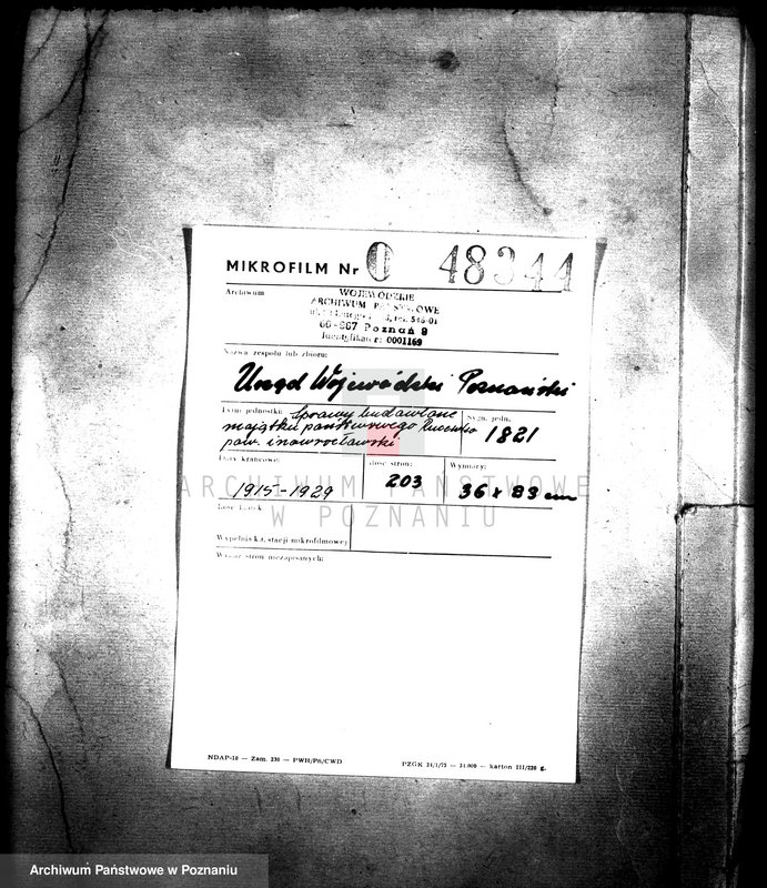 Obraz 2 z jednostki "Sprawy budowlane majątku państwowego Rucewko powiat inowrocławski"