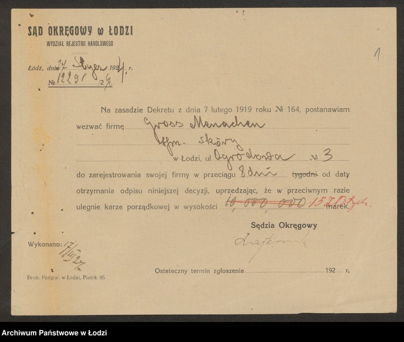 Obraz 3 z jednostki "Menachen Groszz- sprzedaż skór"