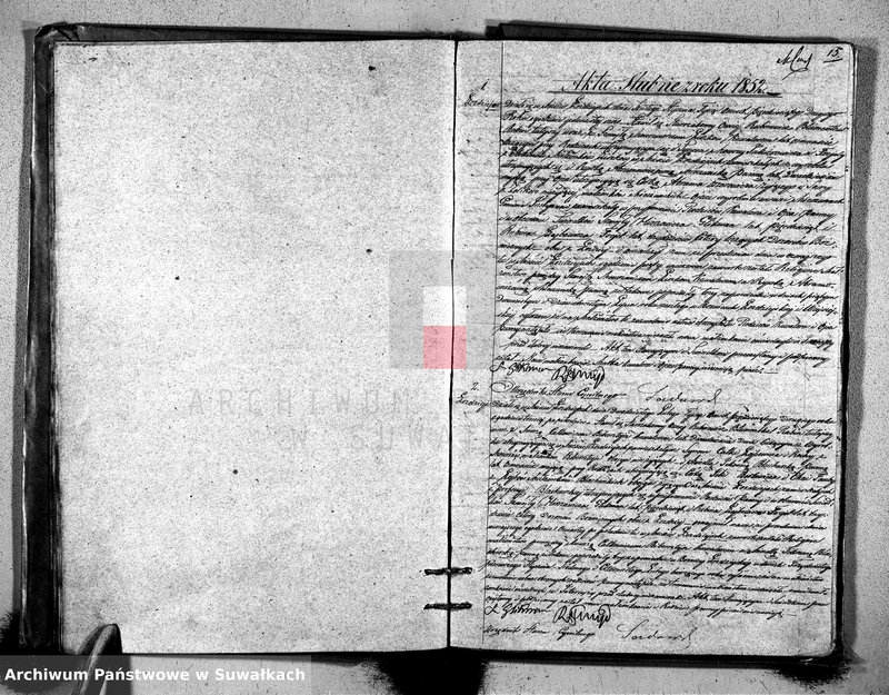 image.from.unit.number "Duplikat Urodzonych, Zaślubionych i Umarłych Żydów w Okręgu Łoździeje w 1852 roku."