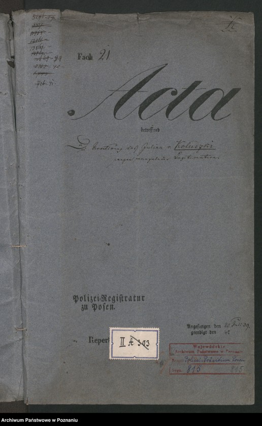 Obraz 2 z jednostki "A. betr. Julian von Kołudzki"