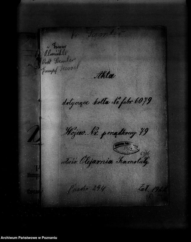 Obraz 4 z jednostki "Młyn parowy w Szamotułach własność Olejarnia w Szamotułach nr woj. kotła 79"