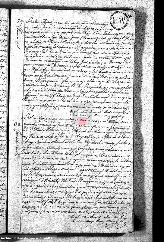 image.from.unit.number "Akta Urodzonych Gminy Krasnopolskiey Powiatu Seyneńskiego R-ku 1824 dnia 1 Stycznia .Województwo Augstowskie."