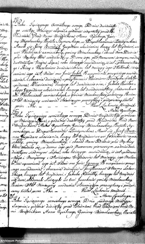 image.from.team "Akta stanu cywilnego parafii rzymskokatolickiej w Mirosławiu"