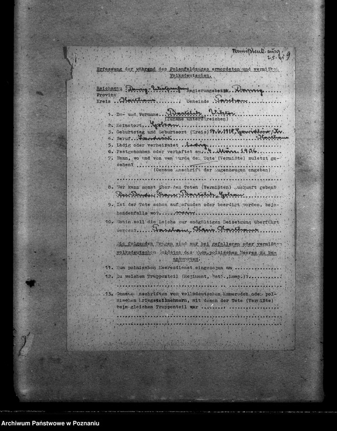 Obraz 15 z jednostki "Amtliche Meldungen Kreis Karthaus (Kartuzy)"