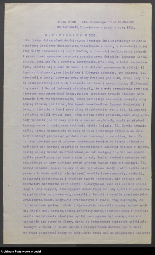 Obraz 5 z jednostki "Dom Agenturowo-Handlowy Zygmunt Prądzyński i Spółka - sprzedaż towarów własnych i towarów firm reprezentowanych"