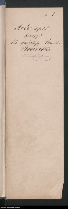 Obraz 4 z jednostki "A. betr. die gräfliche Familie von Bniński"