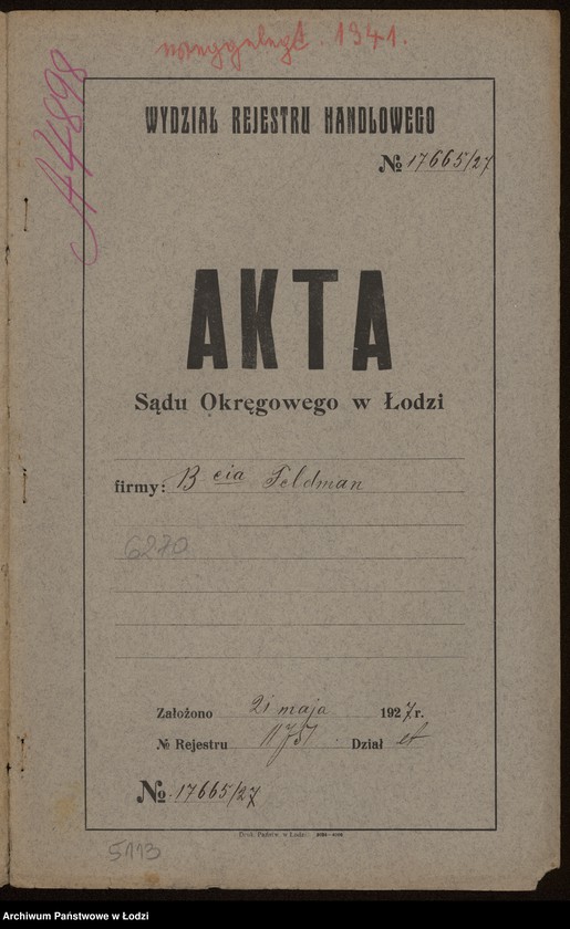 Obraz 2 z jednostki "Jeszna i Mosiek bracia Feldman- sprzedaż manufaktury"