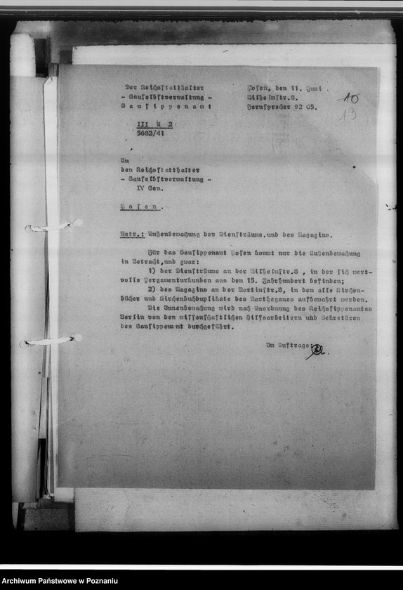 Obraz 19 z jednostki "Sicherung [dotyczy ksiąg kościelnych] gegen Nässe, Feuer und Diebstahl"