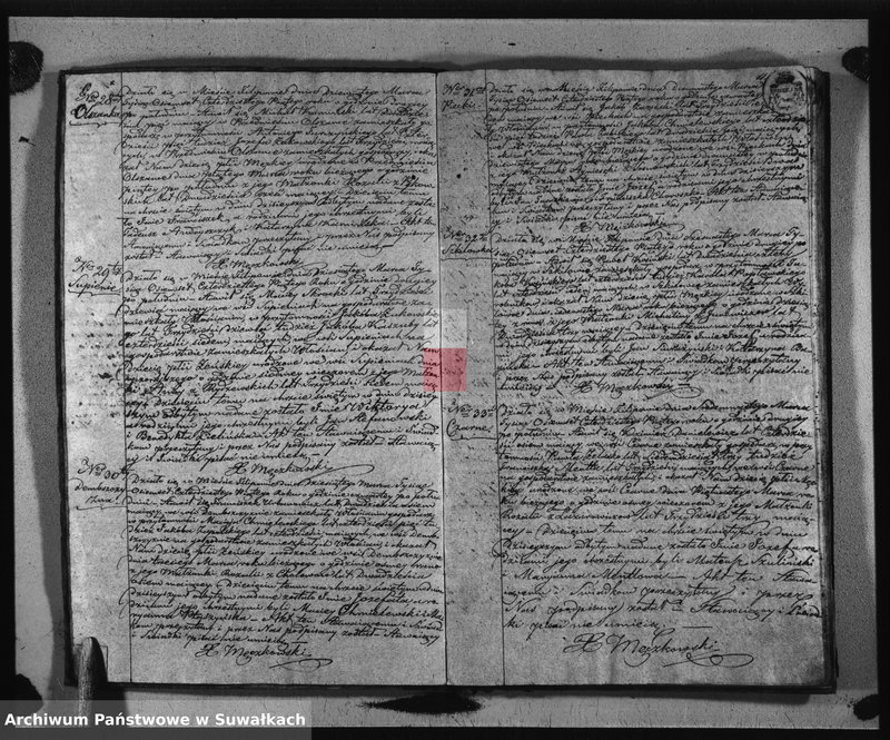 image.from.unit.number "Duplikat Urodzonych, Zaślubionych i Zejscia Parafii Filipowskiej za rok 1845"