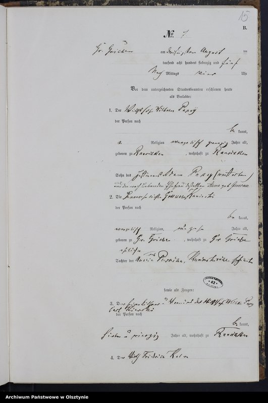 image.from.unit.number "Heiraths-Neben-Register Nr 1 - 19"