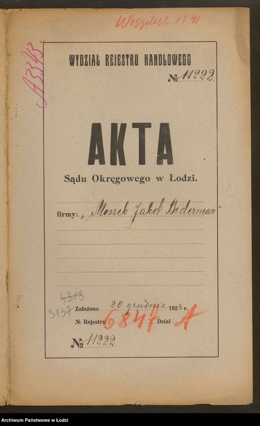 Obraz 2 z jednostki "Moszek Jakub Biederman – warsztat tkacki"