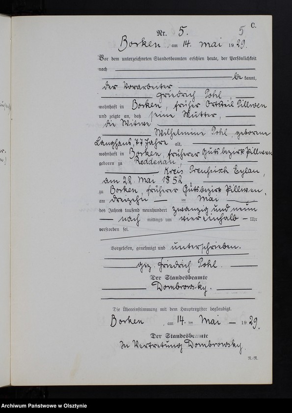image.from.unit.number "Sterbe-Neben-Register Nr 1 - 13 [ Księga zgonów - wtóropis ]"