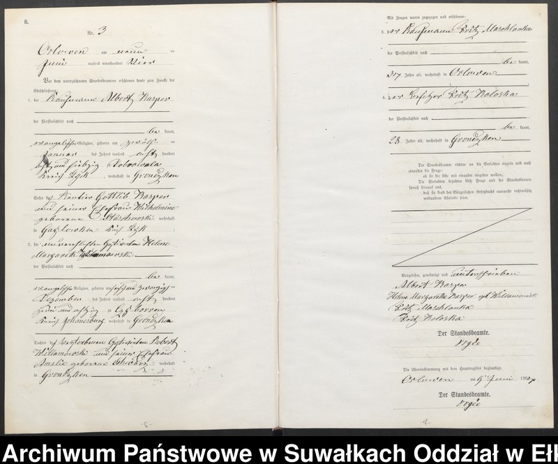 image.from.unit.number "Heirats-Neben-Register des Preussischen Standes-Amtes Orlowen Kreis Lötzen"