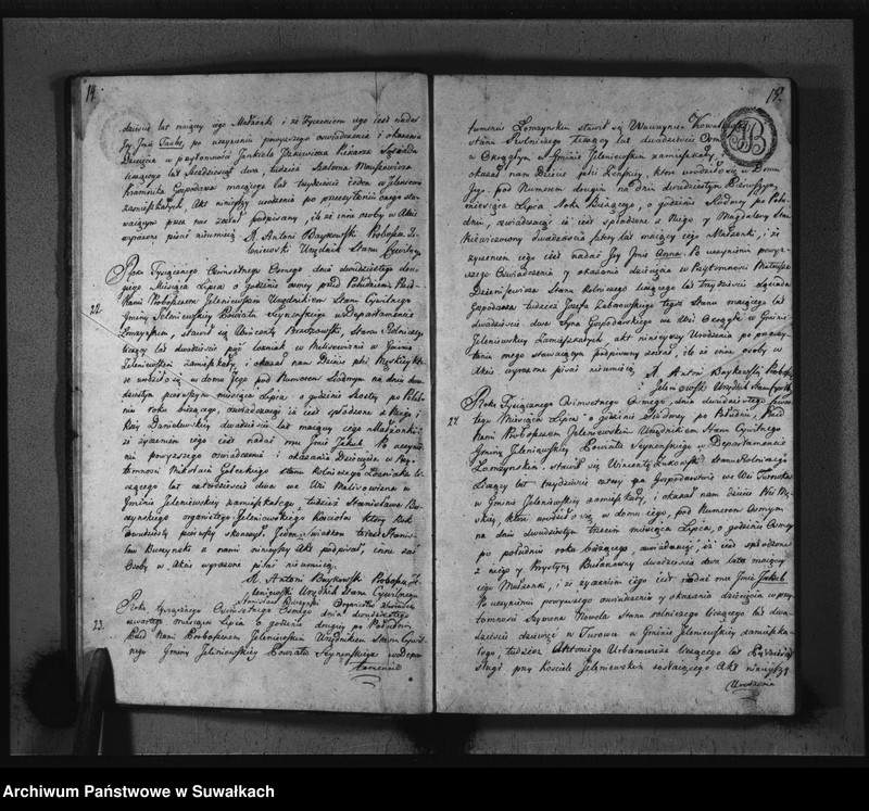 image.from.unit.number "Akta Urodzenia Gminy Jeleniewskiey Roku 1808"