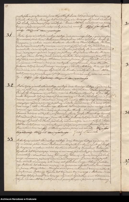 image.from.unit.number "Akta Urodzenia Uznania i Przysposobienia Parafii S. Szczepana w Krakowie na Piasku r. 1846"