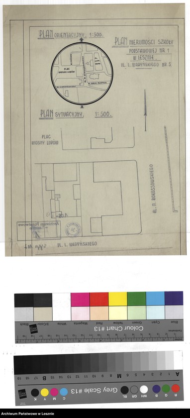 Obraz 1 z jednostki "Leszno miasto. Dokumentacja projektowa obecnej Szkoły Podstawowej nr 1."