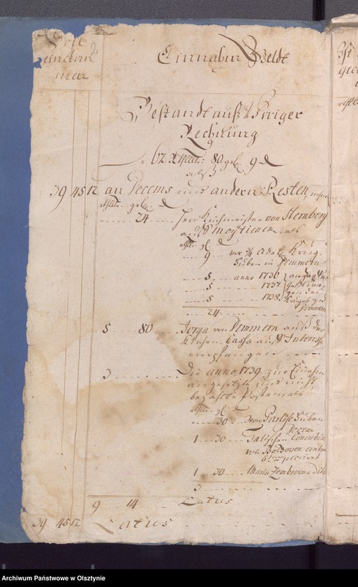 image.from.unit.number "Kobultische Kirche-aller Einnahme und Ausgabe-wie auch Bau-Rechning"