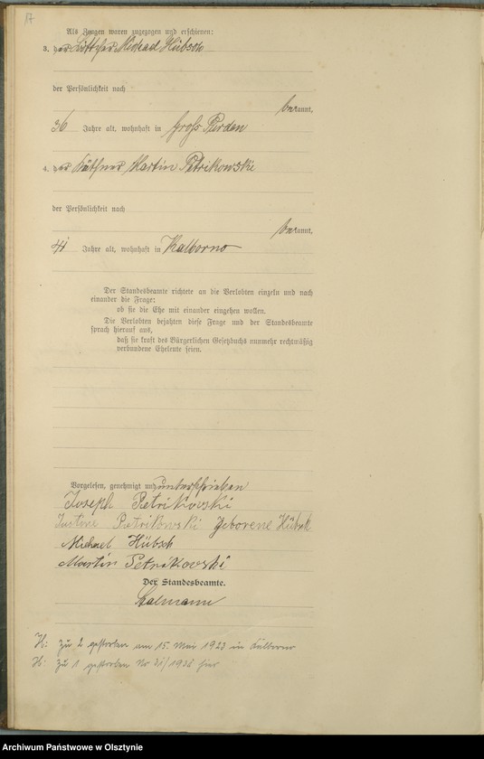 image.from.unit.number "Heiraths-Haupt-Register nr 1 - 16"