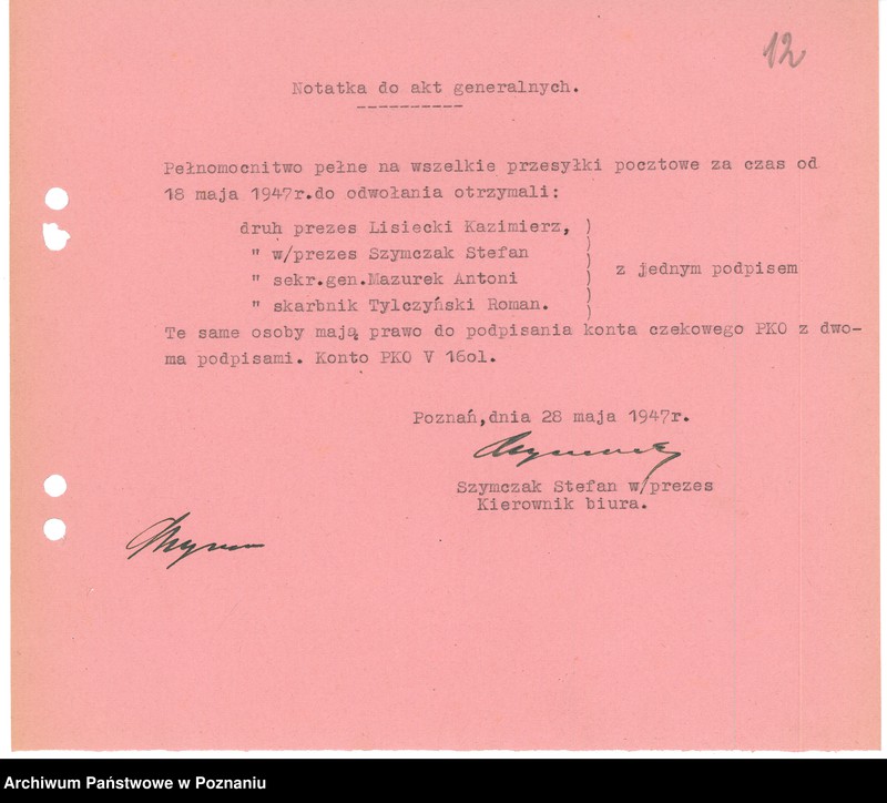 Obraz 15 z jednostki "1. Działalność Opiekuńcza Związku Powstańców Wielkopolskich. 2. Księgowość Związku Powstańców Wielkopolskich. 3. Zbiórka uliczna 6.VII. 1949 r. 4. Preliminarze budżetowe."