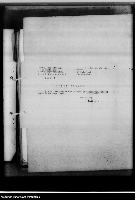 Obraz 8 z jednostki "Schriftwechsel mit den Amtsgerichten [korespondencja w sprawie ksiąg kościelnych, nazwy powiatów od A - L]"