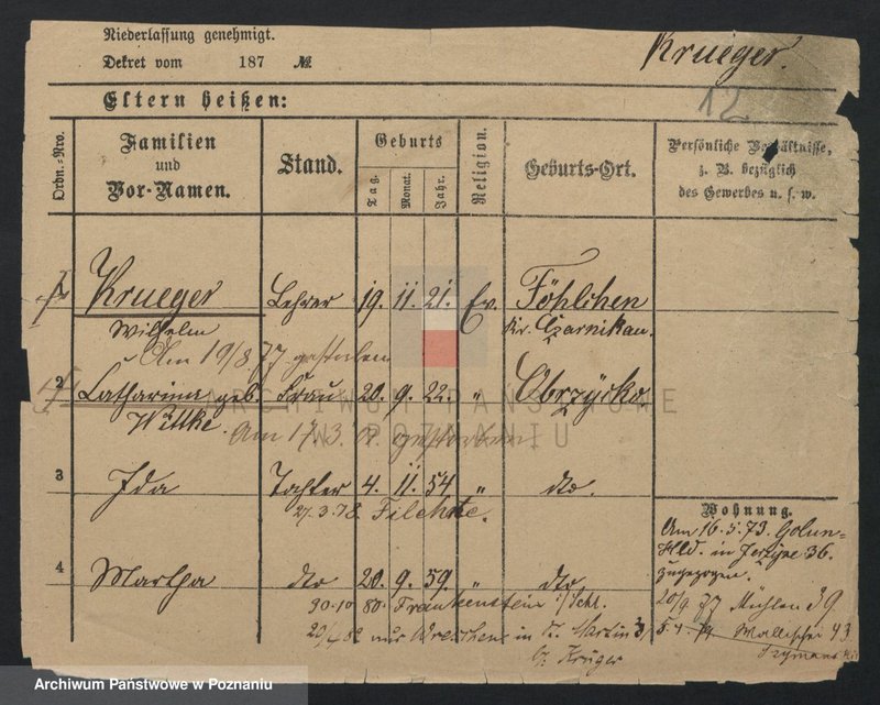 Obraz 12 z jednostki "Krüger (żonaci i wdowy)"