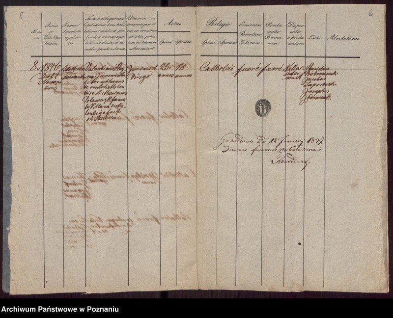 Obraz 5 z jednostki "Libri Metrices Baptisatorum, Copulatorum et Mortuorum."