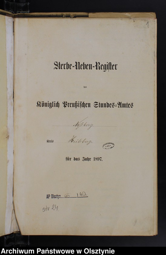 image.from.unit.number "Sterbe-Neben-Register Nr 1 - 22"