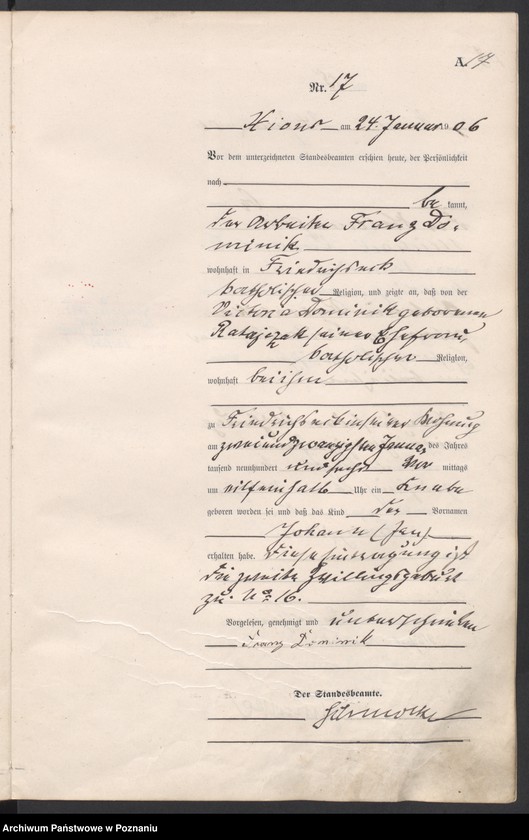 Obraz 20 z jednostki "Geburts-Haupt-Register"