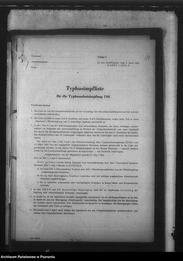 Obraz 15 z jednostki "Typhus - Impfberichte"