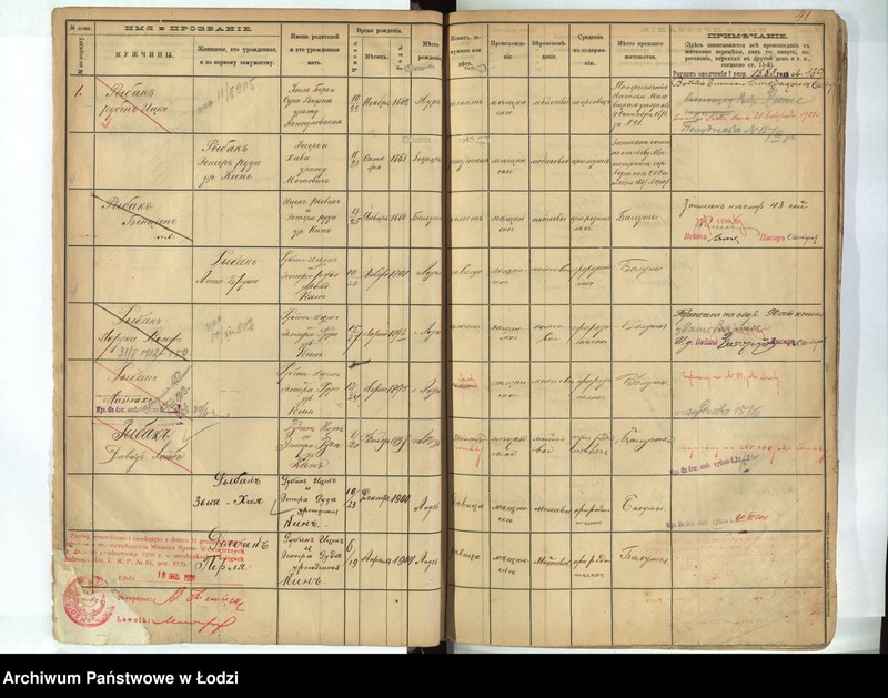 image.from.unit.number "[Księga ludności stałej m. Łodzi guberni piotrkowskiej - Dzielnicy Bałuty nr domu 1-9]"