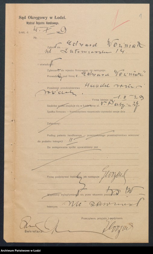 Obraz 3 z jednostki "Edward Woźniak – handel win i wódek"