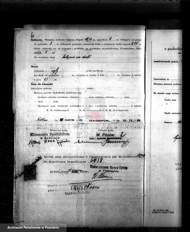 Obraz 10 z jednostki "Tartak w maj. Klęka pow. jarociński, własność Jonanne nr woj. kotła 6113 nr fabr. kotła 22849"