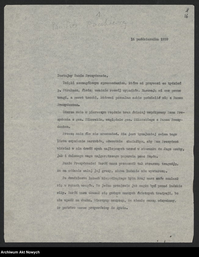 image.from.unit.number "Raczkiewicz Władysław; Załączniki: telegram S. Strakacza do W. Raczkiewicza (rękopis); L.22 (odpowiedzi - rękopis, maszynopisy)"