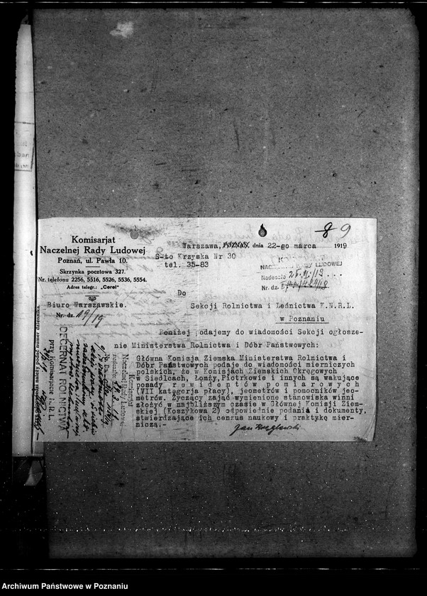 Obraz 15 z jednostki "Sprawy szczegółowo-- administracyjne. Melioracje rolne i torf."