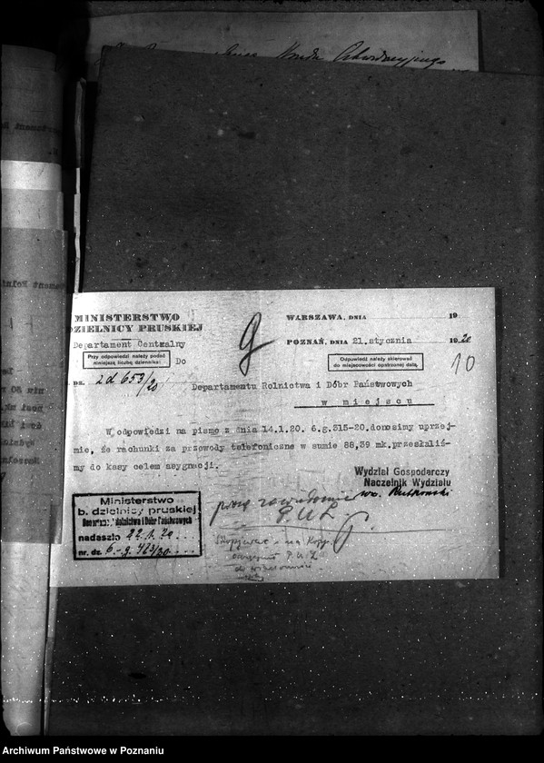 Obraz 14 z jednostki "Sprawy gospodarcze-ogólne Telefony departamentu"