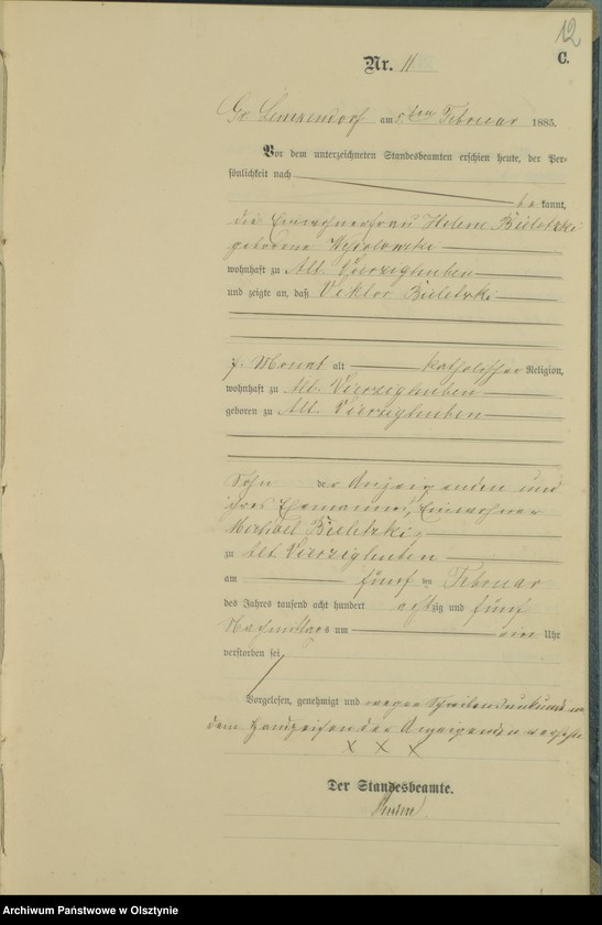 image.from.unit.number "Sterbe-haupt-Register Nr 1 - 101"