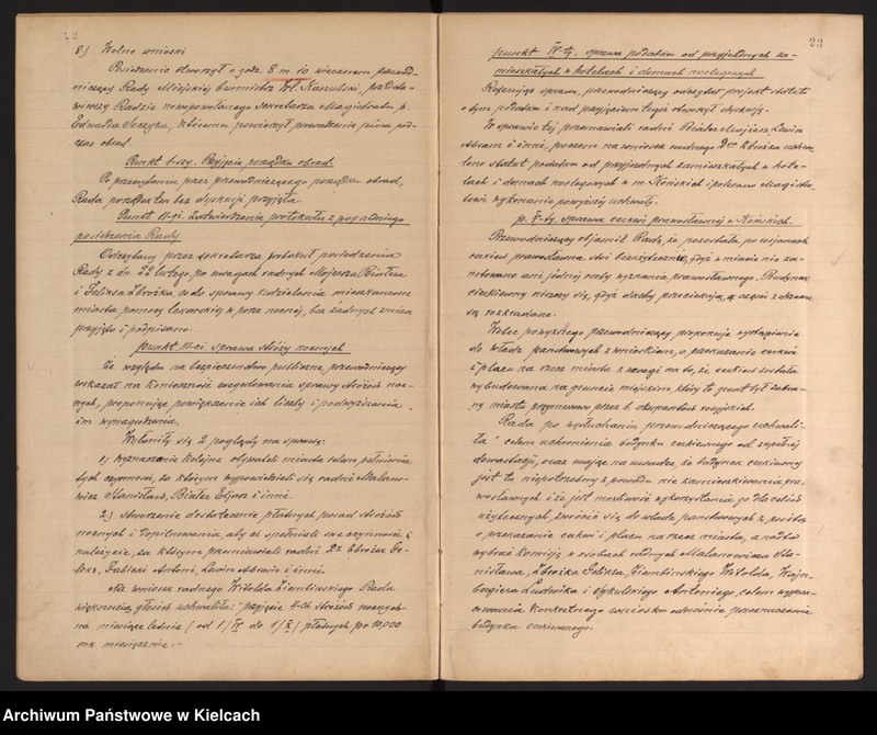 Obraz 15 z jednostki "Protokoły z posiedzeń Rady Miejskiej miasta Końskie 20 stycznia 1922- 12 maja 1923 roku"