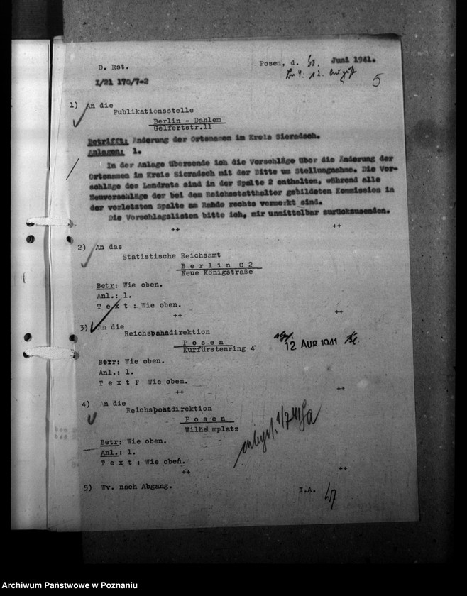 Obraz 9 z jednostki "Ortsnamenänderung - Kreis Sieradz"