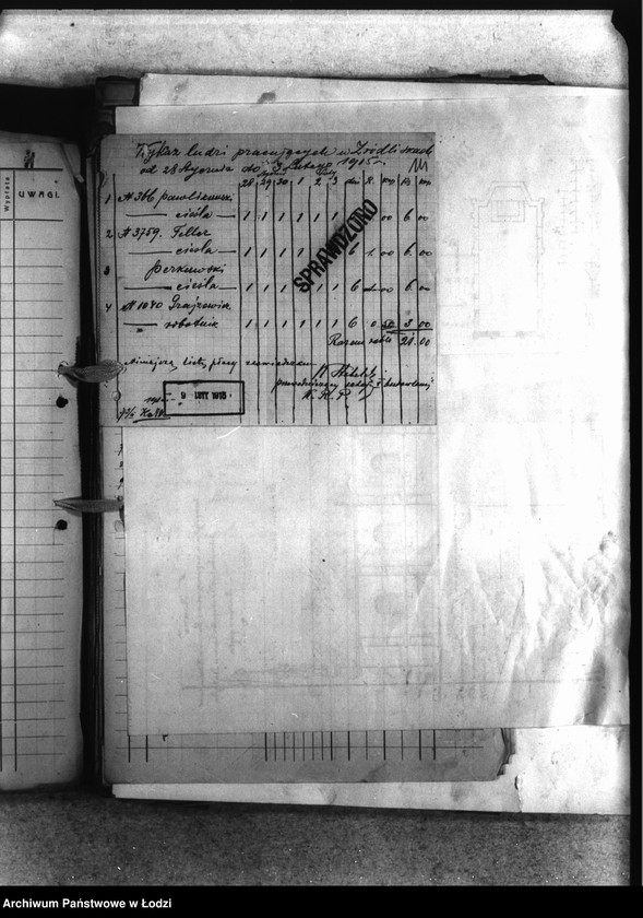 Obraz 17 z jednostki "Listy płacy [robotników pracujących przy robotach budowlanych]"