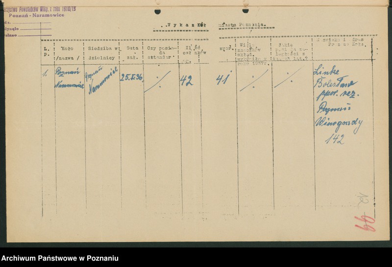 Obraz 15 z jednostki "Korespondencja, protokoły zebrań, okólniki Związku Powstańców Wielkopolskich."