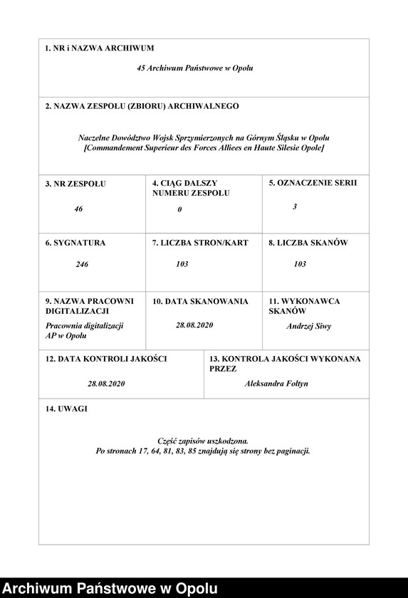 Obraz 1 z jednostki "/Plany obrony garnizonów, miejsc postoju oddziałów 91 Brygady Strzelców Alpejskich/  IX 1921"